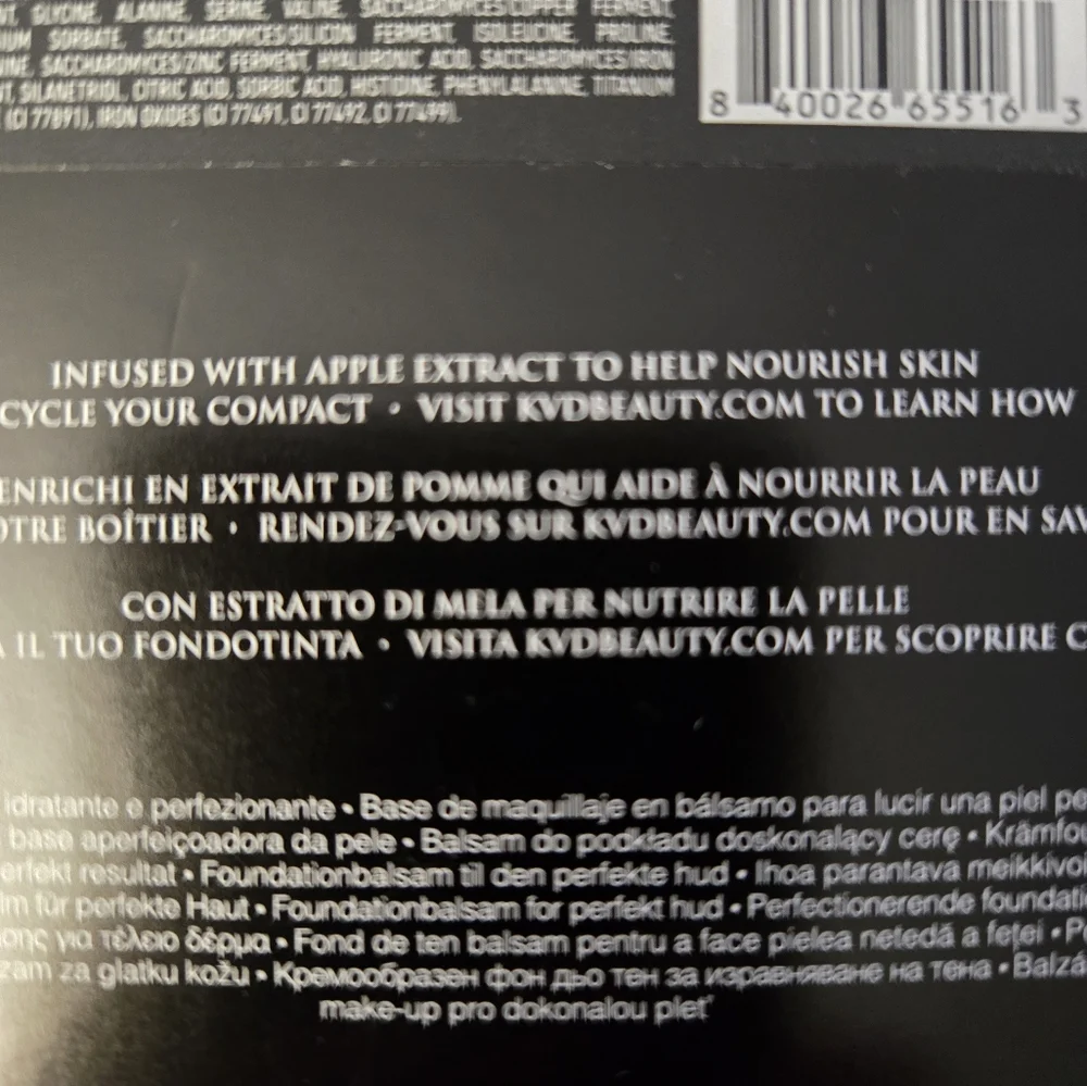 KVD Good Apple Skin Perfecting Balm Foundation- #002 New In Box - Ret $42.50